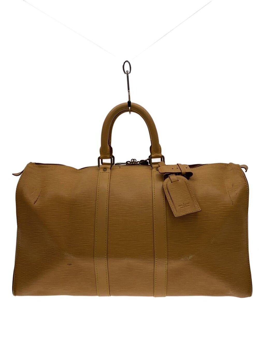 LOUIS VUITTON Boston Bag Leather Camel Brown